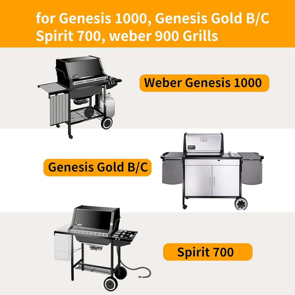 Hongso 17.4" Porcelain Steel Grill Grates for Weber Genesis Spirit