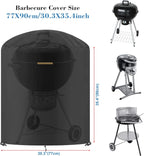 VANSHEIM Round Gas Grill Cover Weatherproof Waterproof UV Resistant