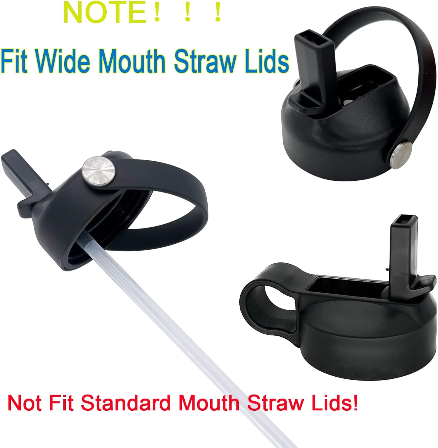 Ouharty Replacement Straws for Hydro Flask Wide-Mouth with Straw Brush