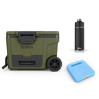 Ninja FrostVault Kühlbox mit Rollen und Isolierung, Thirti Flasche & Kühlakku, integrierter Dry Zone Schublade für Lagerung bei Kühlschranktemperatur, olivegrün, FB245AMZEUUKGN