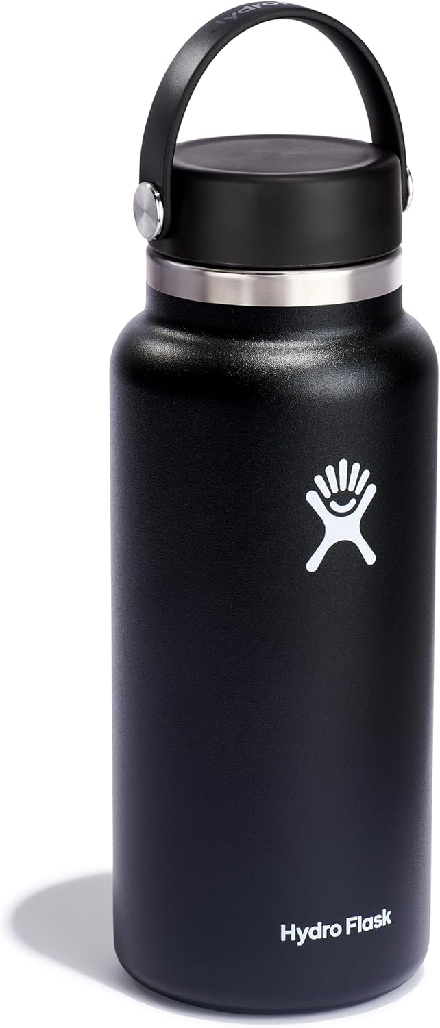 Hydro Flask Wide Mouth Insulated Water Bottle 32oz Black