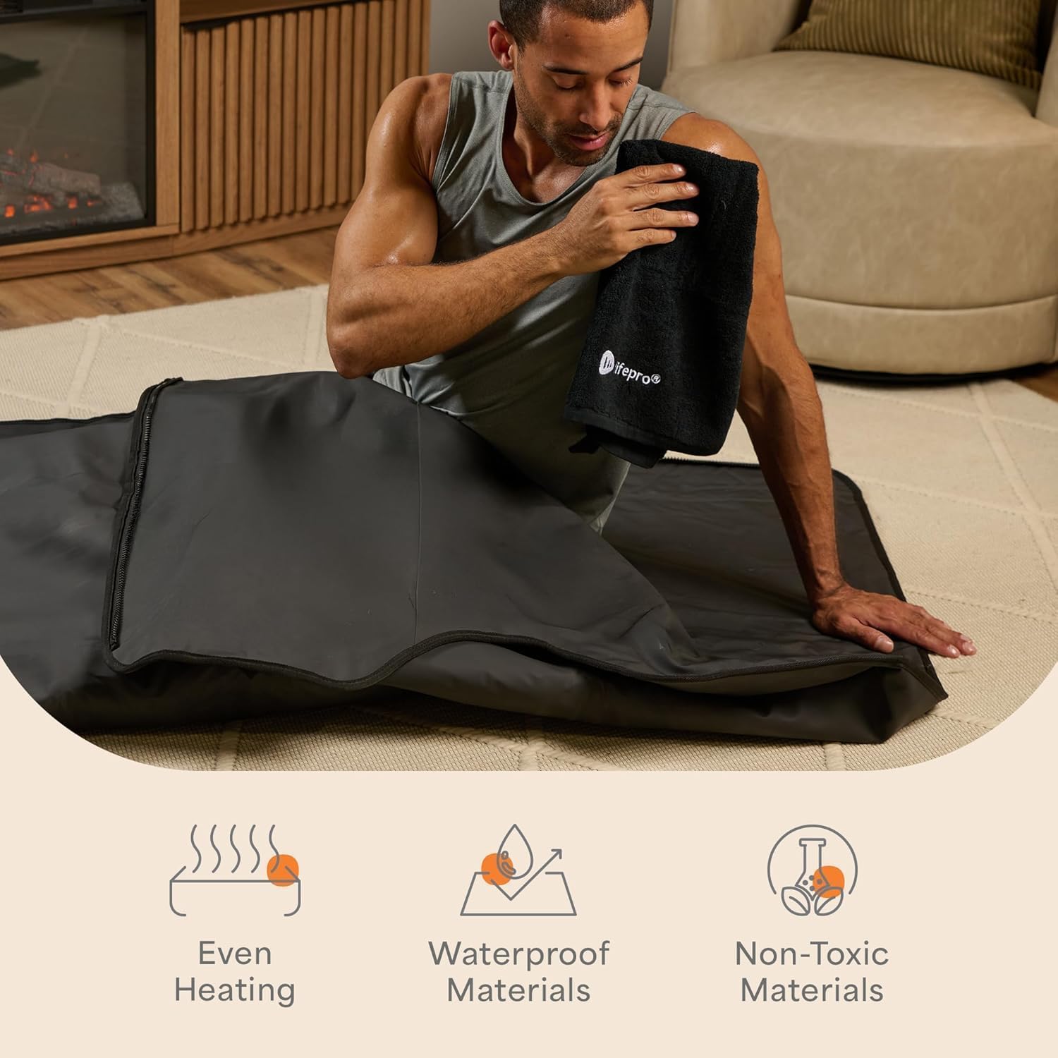 Lifepro Infrared Sauna Blanket for Detox & Relaxation – Portable Far Infrared at Home Sauna for Detox, Muscle Tension Release and Recovery – RejuvaWrap Series with Adjustable Heat Settings