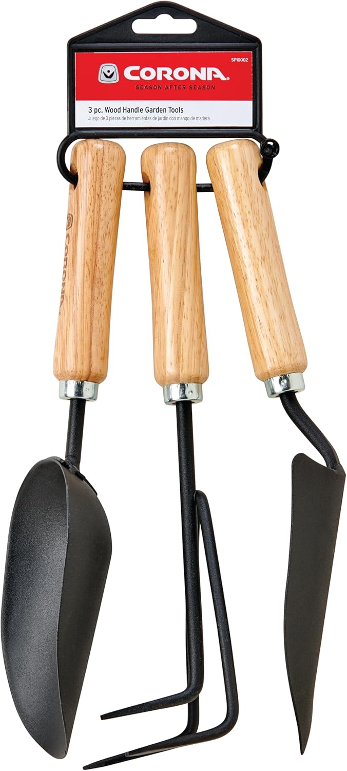 Corona Tools 3-Piece Wood Handle Garden Tool Set