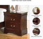 Signature Design by Ashley Alisdair Traditional 2 Drawer Nightstand Dark Brown