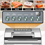 2025 Upgraded Precision Fast-Vacuum Sealer, LIWUNON Commercial Full Automatic Food Vacuum Sealer Machine, Double Heat Seal, Built-in Cutter&Bag Storage, Powerful Food Vacuum Saver, 2 Bag Rolls&hose