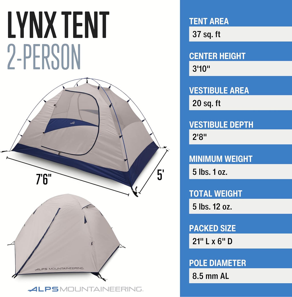 ALPS Mountaineering Lynx 2-Person 3-Season Backpacking Tent