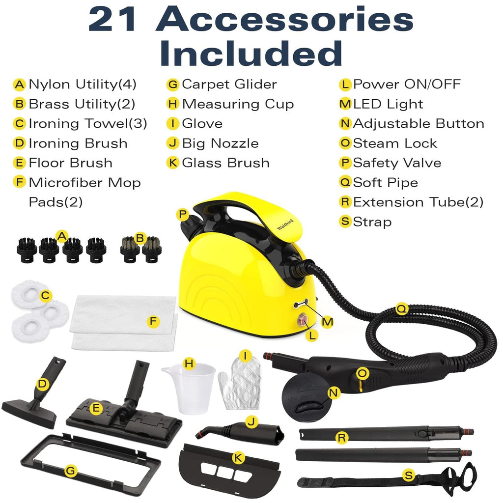 Steam cleaner, 1500w Steamer Cleaning Fast Heating Multi-Surface Steam Cleaner for Home，Steamer Cleaning for Grout