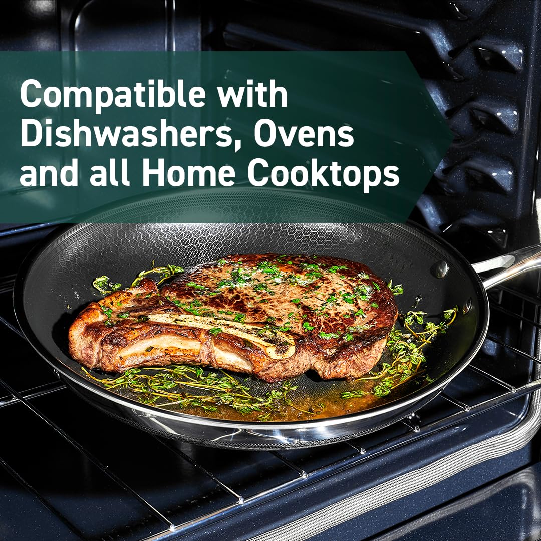 HexClad Hybrid Nonstick 15-Piece Cookware Set, 12" Wok, 8", 10", and 12" Pans with Lids, 2, 3, and 8Qt Pots with Lids, and 2 Silicone Trivets, Stay-Cool Handles, Dishwasher and Oven-Safe