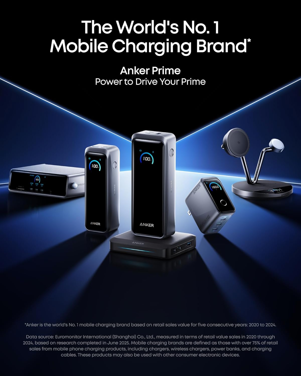 Anker Prime Charging Base 150W for Power Banks Black