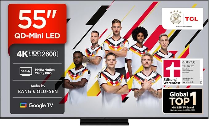 TCL C7K 55in 4K QD-Mini LED Smart TV White