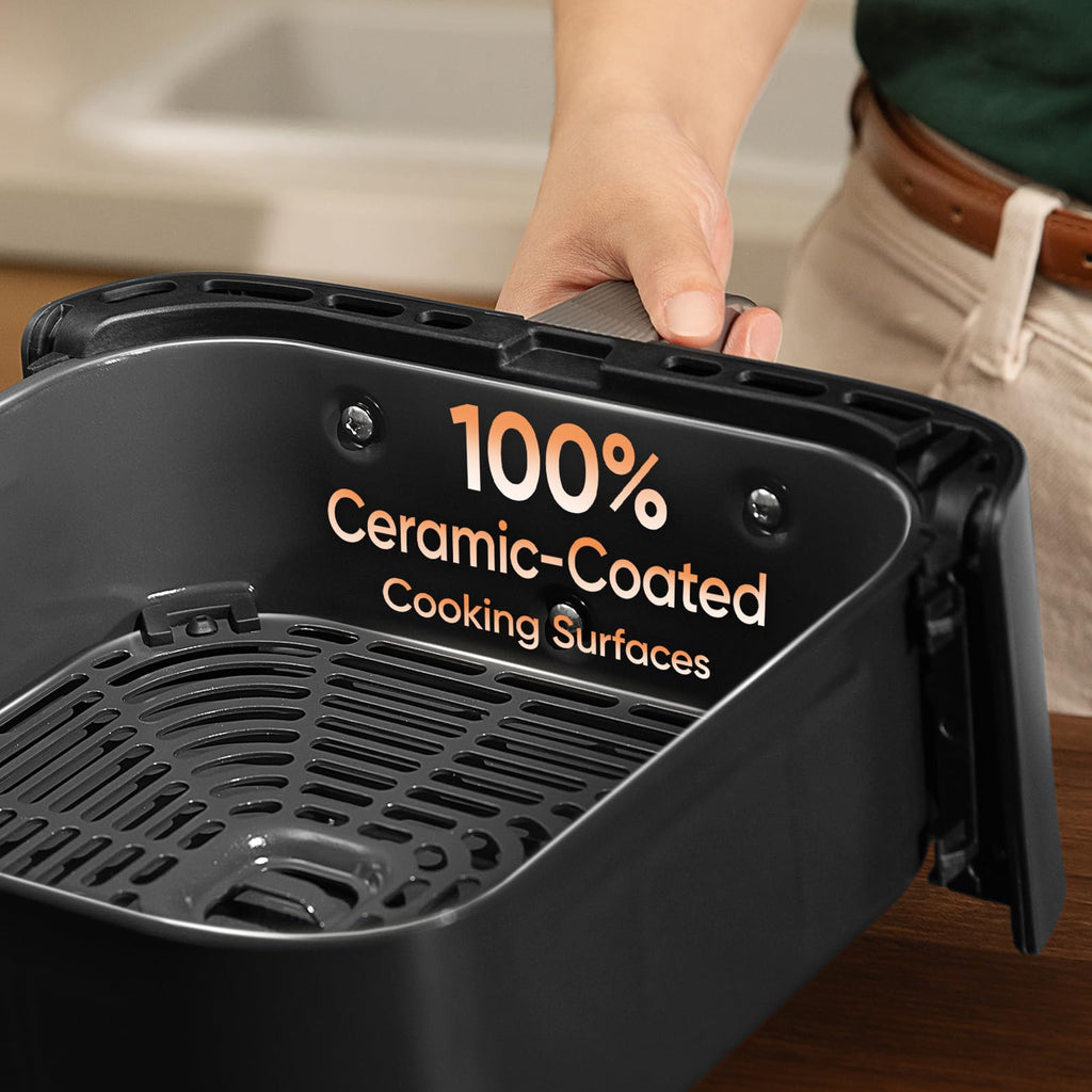 COSORI Turbo Tower Pro Dual Air Fryer, 10.8L Ceramic Coating, Stacked Space-Saving Design, DualBlaze Even Heat Tech, Rapid Heat System for Faster, Crispier Cooking, Smart Control, Energy Efficient