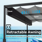 UISEBRT Metal Pergola 3x4 M Black