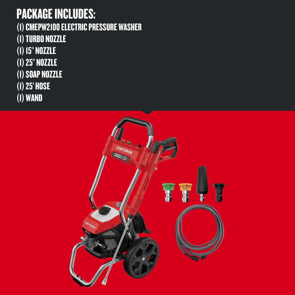 CRAFTSMAN Pressure Washer, 2100 PSI (CMEPW2100)