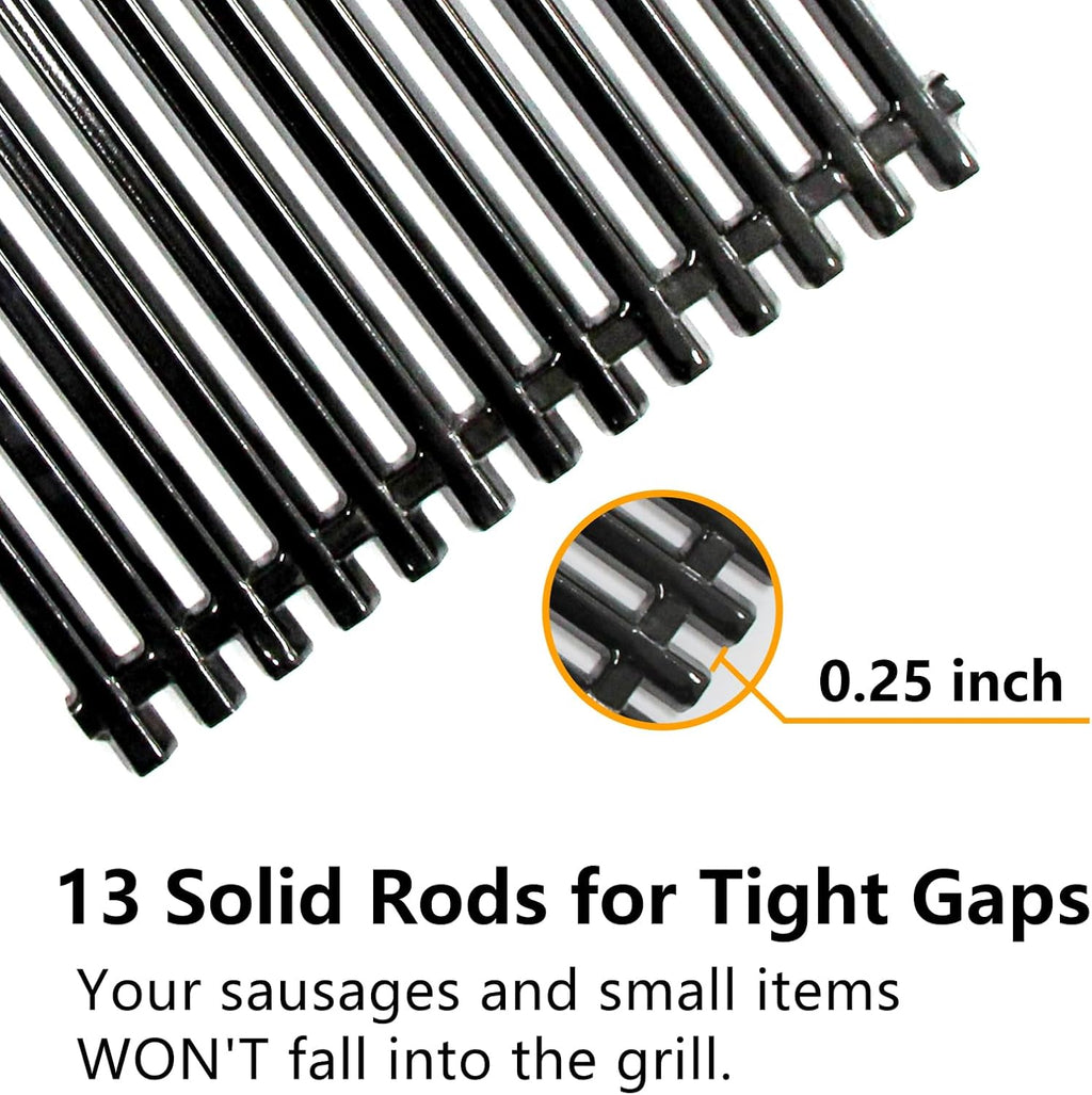Hongso 17.4" Porcelain Steel Grill Grates for Weber Genesis Spirit