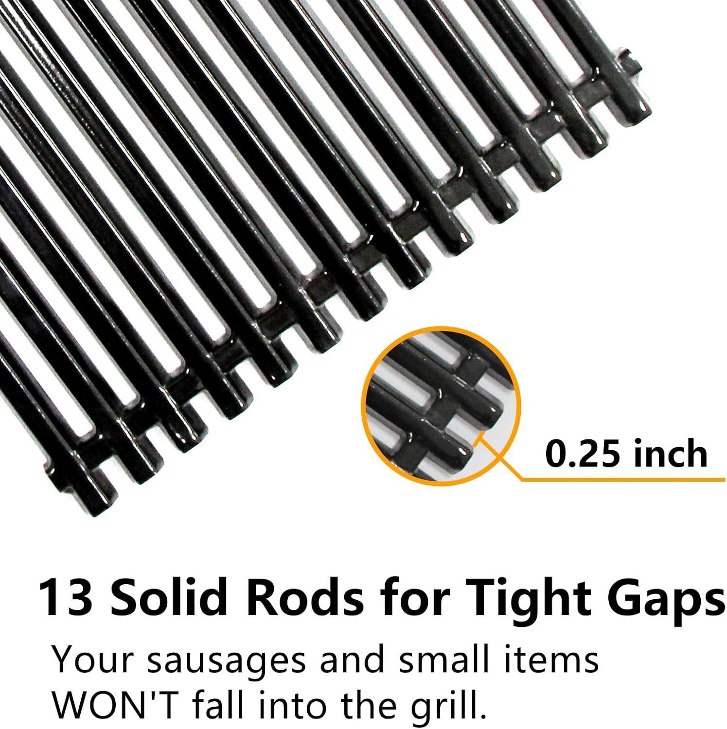 Hongso 17.4" Porcelain Steel Grill Grates for Weber Genesis Spirit