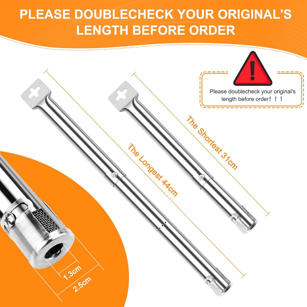 GFTIME Universal Stainless Steel BBQ Burner & Heat Plate Kit 4-Piece
