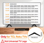 Chunxiao TV Stand Legs Replacement for TCL Roku TV Black