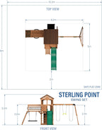 Backyard Discovery Sterling Point Cedar Wooden Swing Set