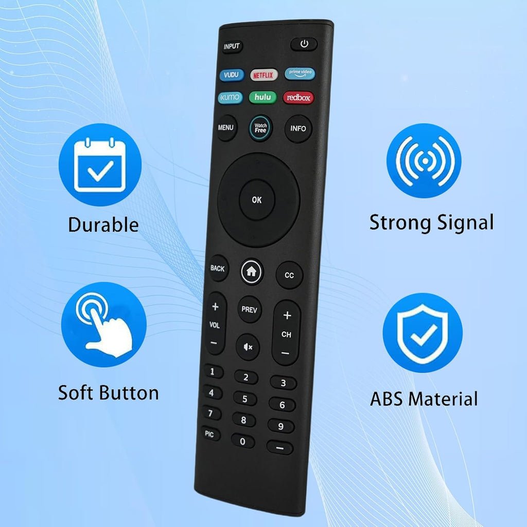 Kassionel XRT-140 Replacement Remote for Vizio Smart TV Black