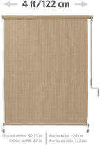 Coolaroo Outdoor Roller Shade with Wand UV Block Light Filtering