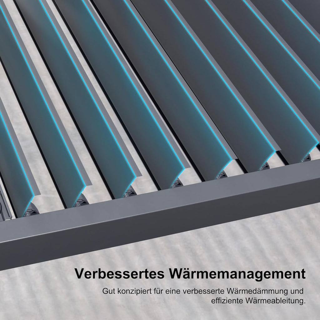 PURPLE LEAF Adjustable Louvered Roof Pergola