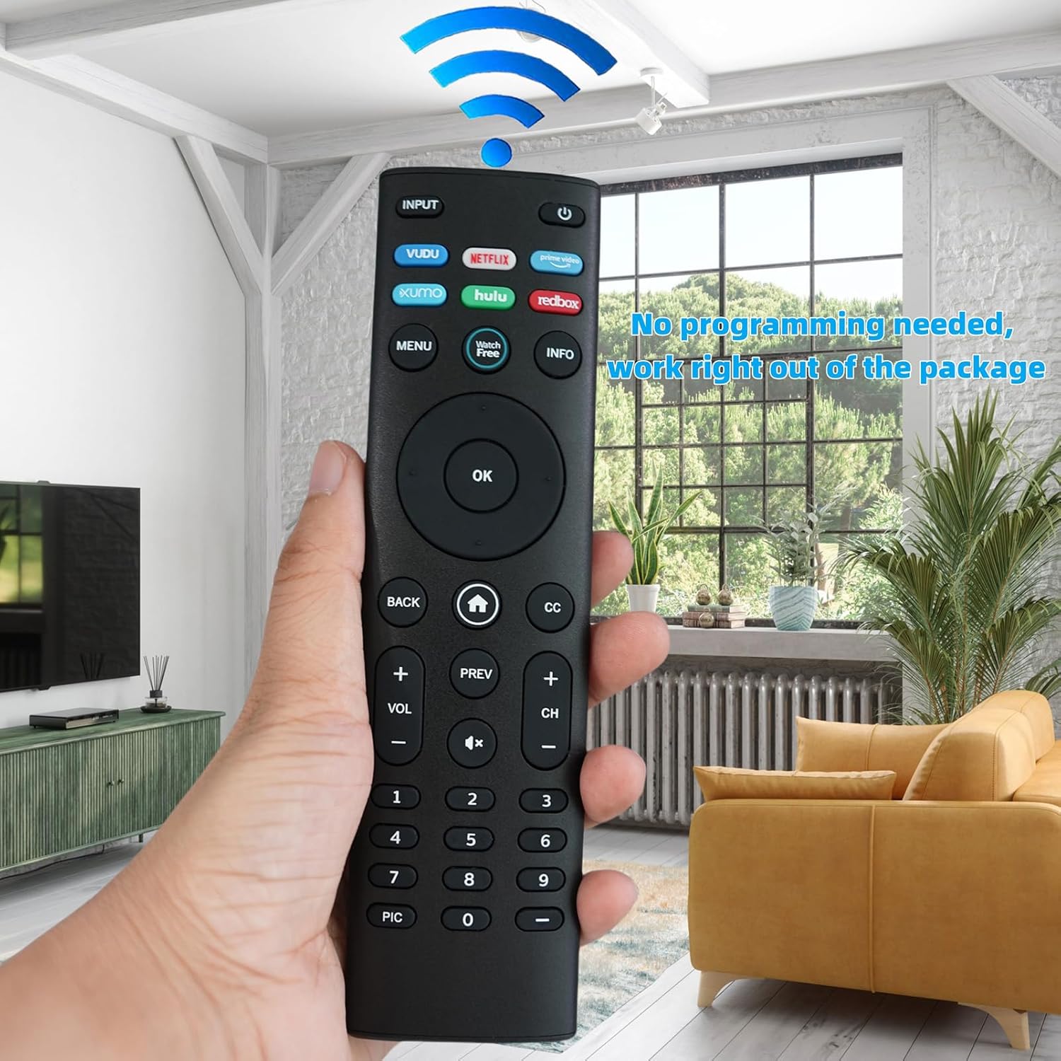 Kassionel XRT-140 Replacement Remote for Vizio Smart TV Black