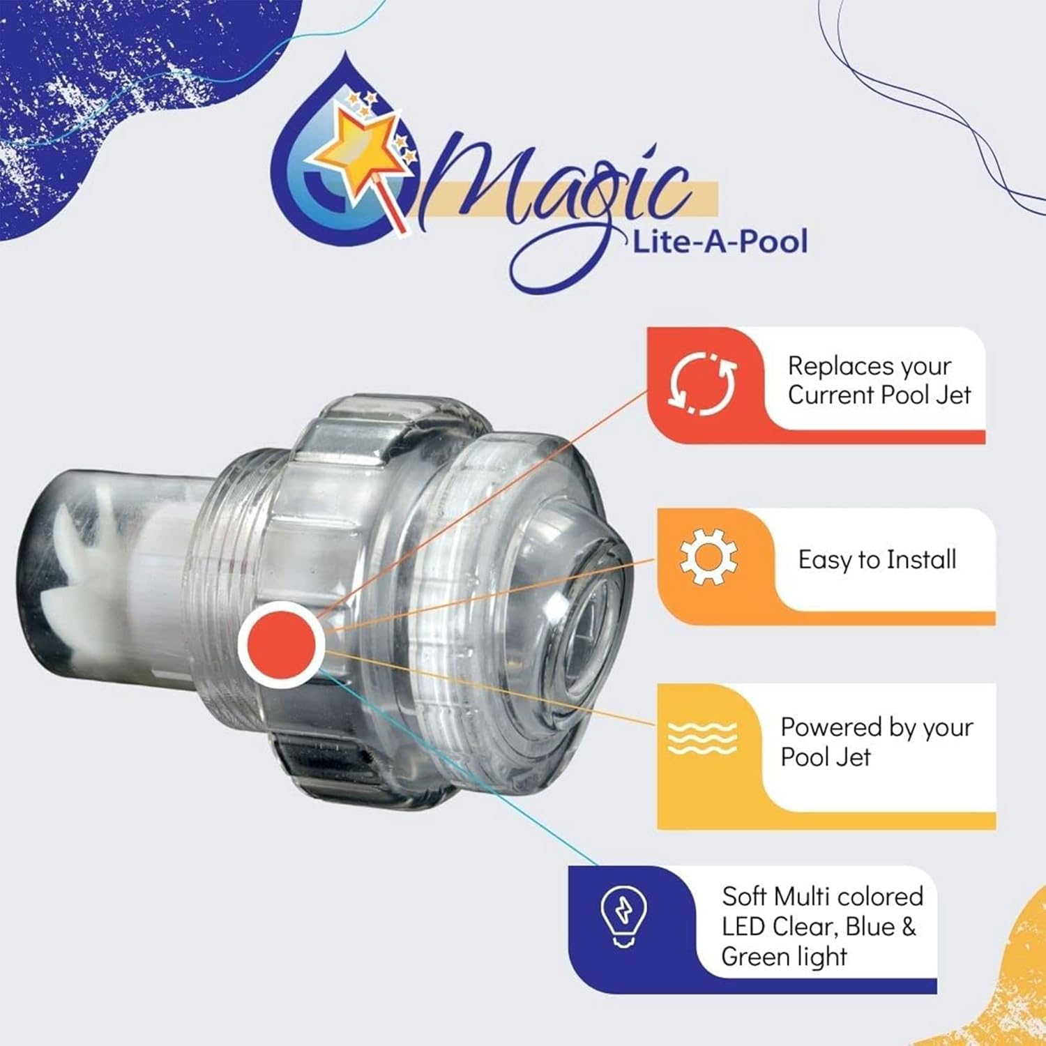 Magic Lite-A-Pool LED Pool Jet Light White