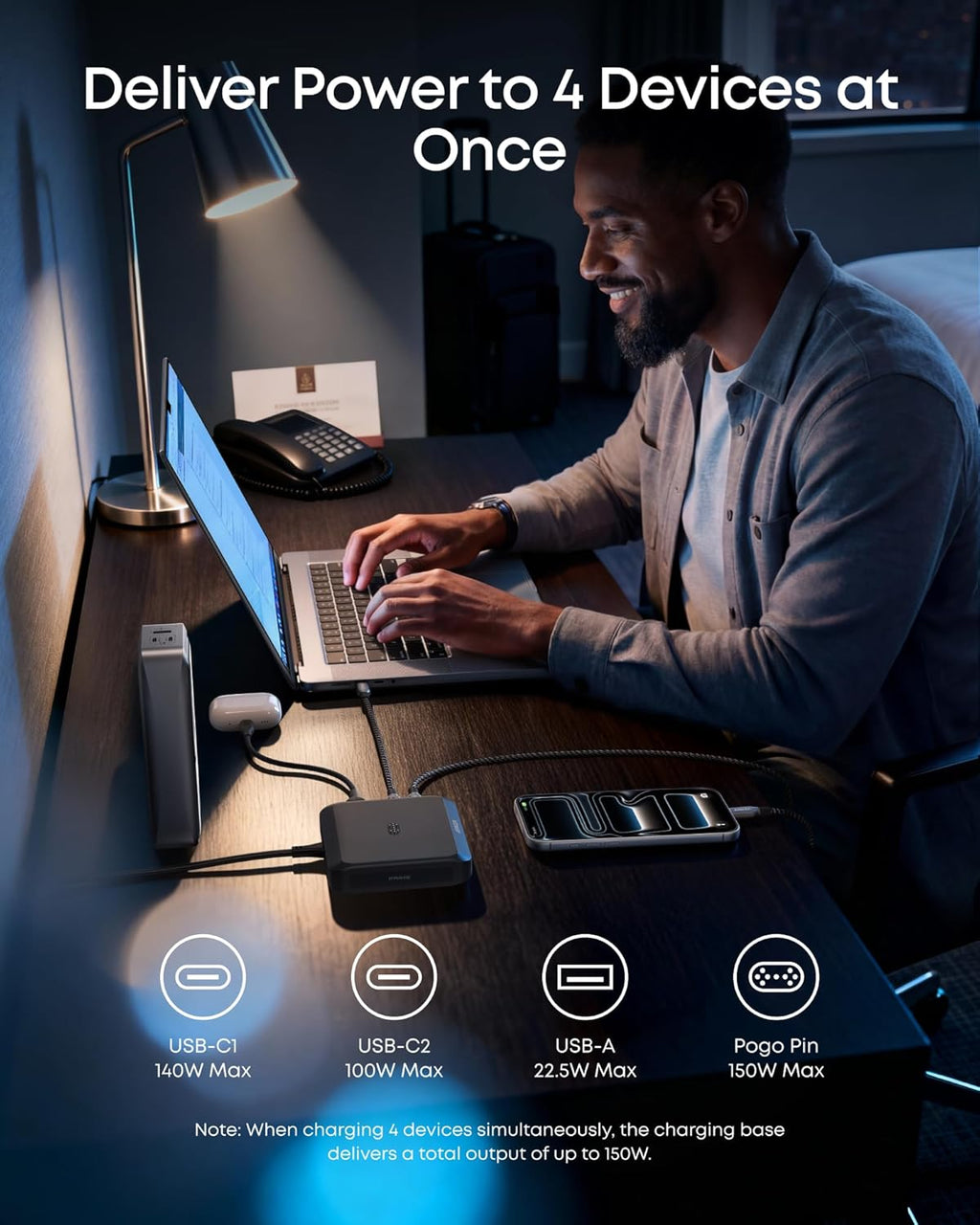 Anker Prime Charging Base 150W for Power Banks Black