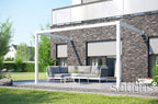 solidCUBE Voll-Aluminium Pergola zur Wandmontage Pavillon | anthrazit oder weiß | Rostfrei Robust | Sonnenschutz, erweiterbar | BxT 200x300 cm 2x3 m