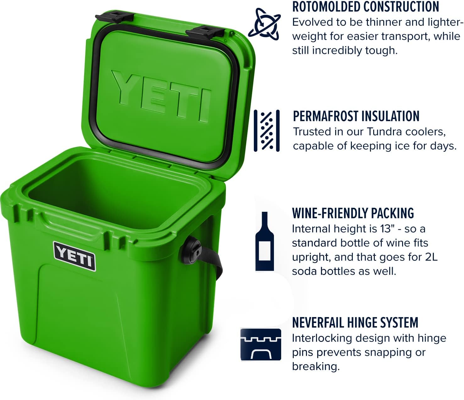 YETI Roadie 24 Hard Cooler 18 Can Capacity Green