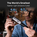 HOZO NeoBlade Wireless Ultrasonic Cutter – 40kHz Vibration & 40W Auto Power Adjustment, Replaceable Battery, Turbo Cooling, 2 Cutting Modes – For 3D Printing, Woodworking, Prototyping,Model Mods & DIY