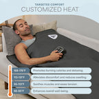 LifePro Infrared Sauna Blanket for Detox & Relaxation – Portable Far Infrared at Home Sauna for Detox, Muscle Tension Release and Recovery – RejuvaWrap Series with Adjustable Heat Settings