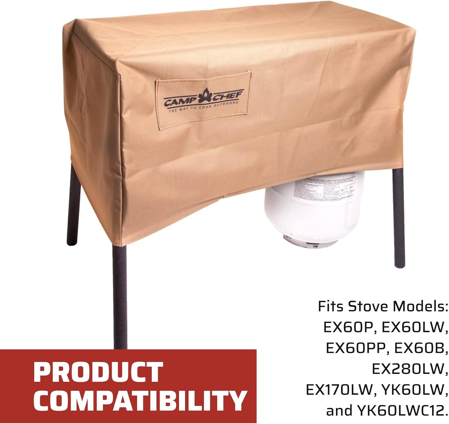 Camp Chef PC32 Patio Cover for 2 Burner Stoves 600 Denier Nylon Beige