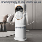 Turm-Kühlventilator mit Fernbedienung, Verdunstungsluftkühler, flügelloser Standventilator mit 5 Modi, 3 Geschwindigkeiten und Digitalanzeige, Standventilator mit oszillierendem 8-Stunden-Ti