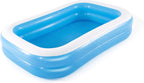 Bestway 54006 Family Rectangular Inflatable Paddling Pool Blue/White