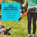 BLACK+DECKER 20V MAX Cordless String Trimmer and Edger with Spool, Battery and Charger Included, 2 Speed, 12 Inch (LST522)