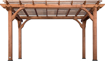 Backyard Discovery Cedar Wooden Pergola 10 x 14 ft Freestanding