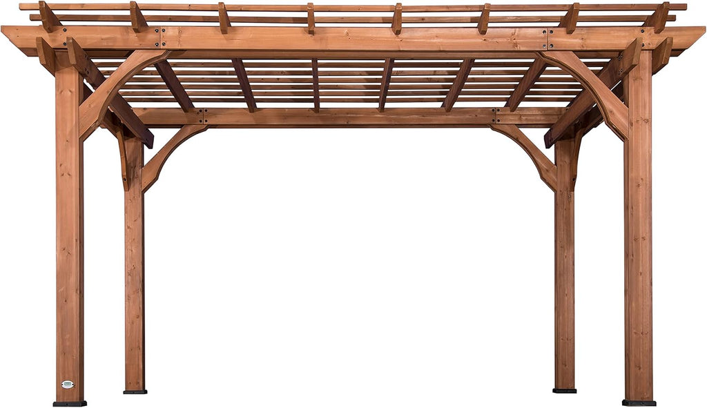 Backyard Discovery Cedar Wooden Pergola 10 x 14 ft Freestanding