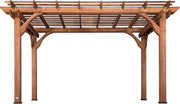 Backyard Discovery Cedar Wooden Pergola 10 x 14 ft Freestanding