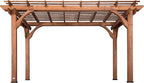 Backyard Discovery Cedar Wooden Pergola 10 x 14 ft Freestanding