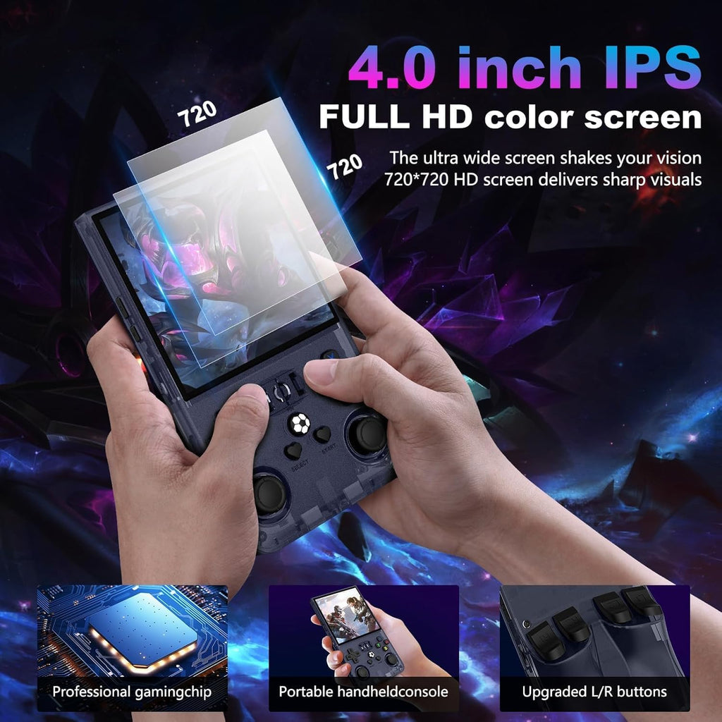 DVJQSN R36MAX Retro Handheld Game Console 4.0 Inch 720x720 IPS Screen