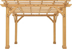 Yardistry 10 x 12 Meridian Cedar Wood Pergola Brown