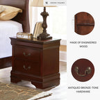 Signature Design by Ashley Alisdair Traditional 2 Drawer Nightstand Dark Brown