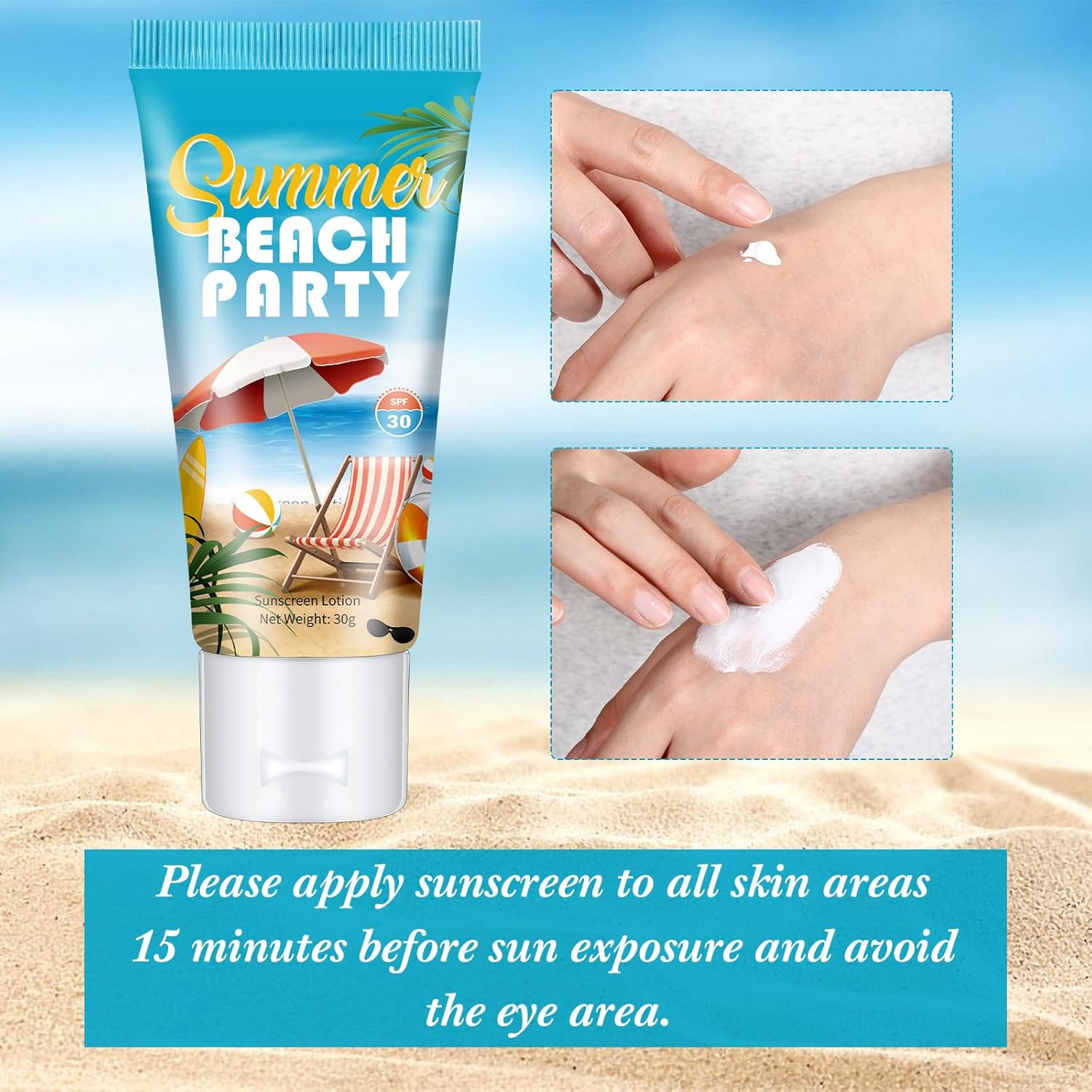 Dansib SPF 30 Mini Sunscreen Lotion 1oz Bulk Pack Beach