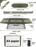 Charmline Foldable Portable Charcoal Grill 34x23cm Green