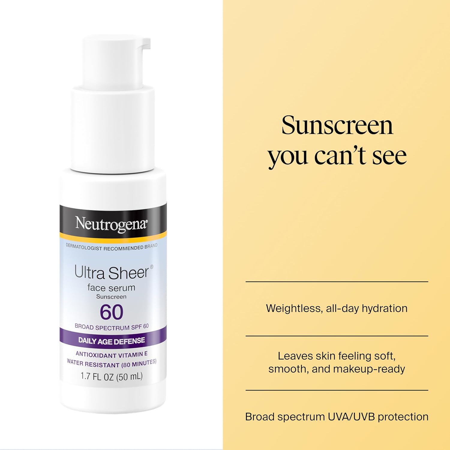 Neutrogena Ultra Sheer Sunscreen Serum SPF 60