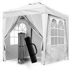 SANHENG Pop-Up-Pavillon, Pop-Up-Zelt mit Gewichten, vollständig wasserdicht, Allwetter-Pavillon, ideal für Outdoor, Party, Camping, 2 x 2 m, Weiß