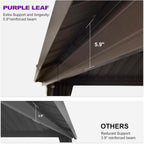 PURPLE LEAF 8 X 10 Ft Hardtop Gazebo LED Bronze