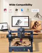 ACMER S1 Laser Engraver, 3500mW Laser Engraver Machine Higher Accuracy Wood Cutter and Engraving Machine with Working Area 130x130mm,0.04mm Laser Spot for Wood Acrylic Metal Glass
