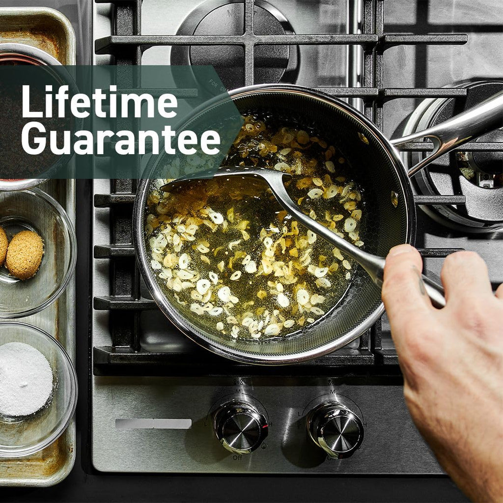 HexClad Hybrid Nonstick 15-Piece Cookware Set, 12" Wok, 8", 10", and 12" Pans with Lids, 2, 3, and 8Qt Pots with Lids, and 2 Silicone Trivets, Stay-Cool Handles, Dishwasher and Oven-Safe